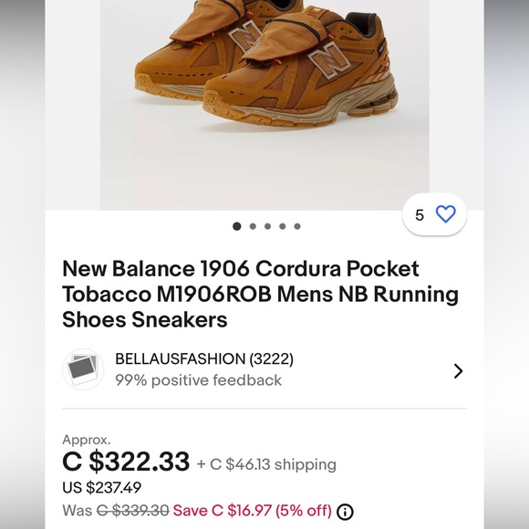 New Balance 1906R Cordura Tobacco M1906ROB (woman 6.5) - Picture 8 of 8